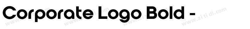 Corporate Logo Bold 字体转换